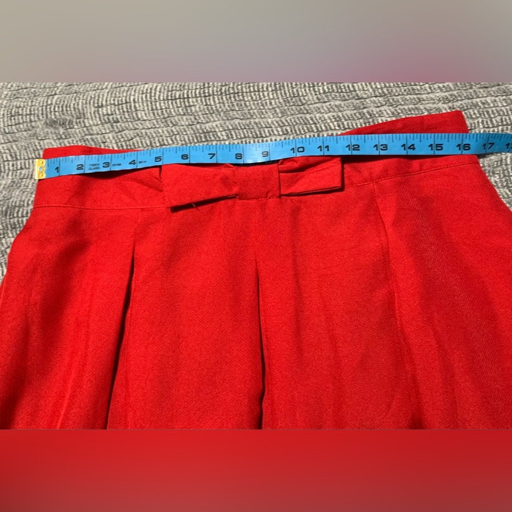 Red MIDI Women’s Lined Skirt - Picture 7 of 14
